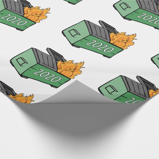 2020 Dumpster Fire Geschenkpapier (Ecke)