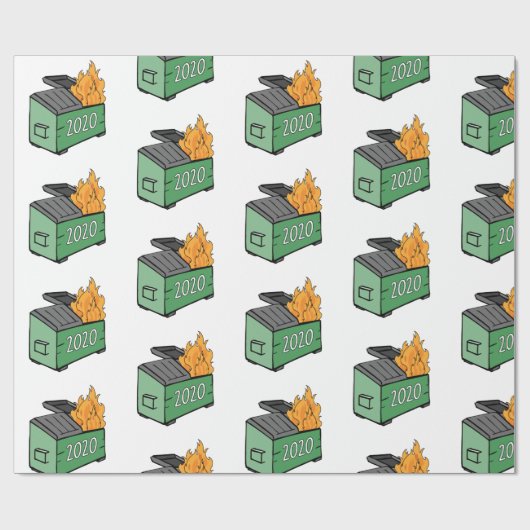 2020 Dumpster Fire Geschenkpapier (Flach)