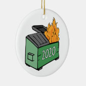 2020 Dumpster Fire Keramik Ornament (Rechts)
