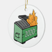 2020 Dumpster Fire Keramik Ornament (Links)