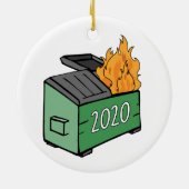 2020 Dumpster Fire Keramik Ornament (Hinten)