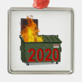 2020 Dumpster Fire Ornament Aus Metall (Vorne)