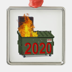 2020 Dumpster Fire Ornament Aus Metall