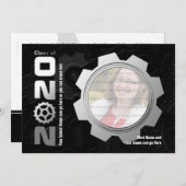 2020 Einladung des Black and Silver Gear Abschluss (Vorne/Hinten)