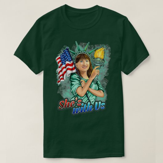 2020 Election Art She's With Us Lady Liberty Jo Jo T-Shirt (Design vorne)