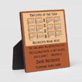 2020 Employee of the Year Desk Calendar by Janz Fotoplatte (Vorderseite)