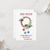 2020 Erfolg Sukkulent Funny Covid Urlaub Karte (Vorderseite/Rückseite Beispiel)