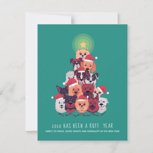 2020 Es ist ein RUFF Jahr DOG Weihnachtsbaum (Vorderseite)