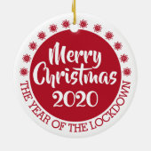 2020 feierliche Schließung von lauten pandemischen Keramik Ornament (Hinten)