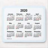2020 Ferienkalender von Janz Alice Blue Mouse Pad Mousepad (Vorne)