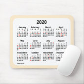 2020 Ferienkalender von Janz Almond Mousepad (Mit Mouse)