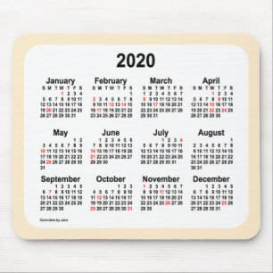 2020 Ferienkalender von Janz Almond Mousepad