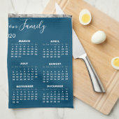 2020 Foto Familienname Geschirrtuch (Viertel Falte)