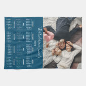 2020 Foto Familienname Geschirrtuch (Horizontal)