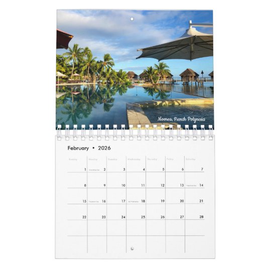 2020 Französische Polynesien-Souvenirkalender Kalender (Feb 2026)