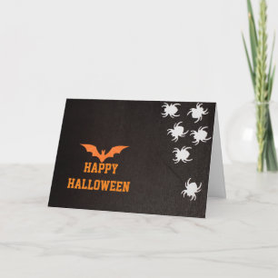 2020 Frohes Halloween mit schwarzer Fledermaus und Karte