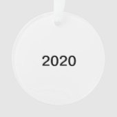 2020 Funny Simple Schlicht Nothing Covid Weihnacht Ornament (Vorderseite)