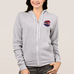 2020 Für Gott und Land Kreuz und amerikanische Fla Hoodie
