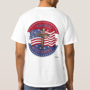 2020 für Gottes- und Länderkreuz und amerikanische T-Shirt