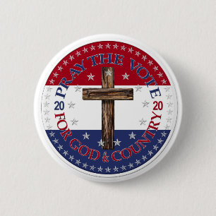 2020 Gebet für Gott und Land Kreuz Button