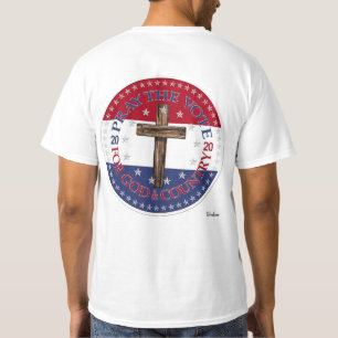 2020 Gebet für Gott und Land Kreuz T-Shirt