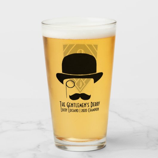 2020 Gents FF Derby Pint Glass Glas (Rückseite (gefüllt))