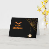 2020 glückliches Halloween mit Black Bat und Spide Karte (Gelbe Blume)