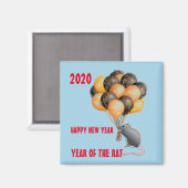 2020 GLÜCKLICHES NEUES JAHR DER RAT MAGNET (Vorderseite/Rückseite)