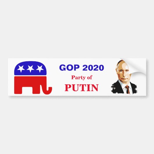 2020 GOP "PARTY OF PUTIN" AUTOAUFKLEBER (Vorne)