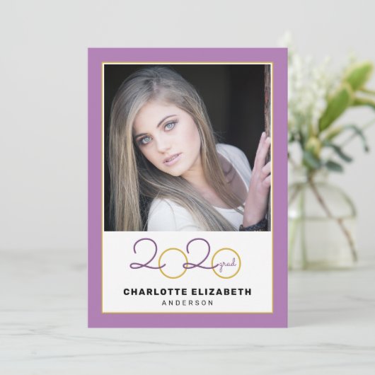 2020 Grad | 2 Einladung zur Foto - Graduiertengrup (Stehend Vorderseite)