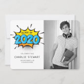 2020 GRAD PARTY Comic Buch Typografie Spaß Absolve Dankeskarte (Vorderseite)