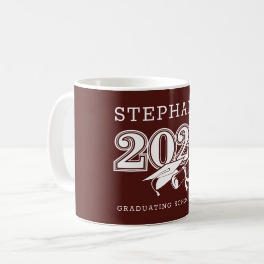 2020 Graduate Cap Celebration Kaffeetasse (Vorderseite Links)