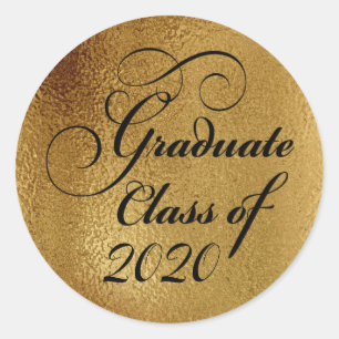 2020 Graduate Gold Graduation Party Danke Siegel Runder Aufkleber