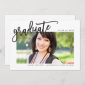 2020 Graduate Moderne Großmützen-Overlay schwarz s Dankeskarte (Vorne/Hinten)