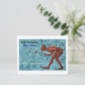 2020 Halloween Blue Moon Devil Postkarte (Stehend Vorderseite)