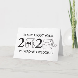 2020 Hochzeitspapier mit verspäteter Sonnentoilett Karte