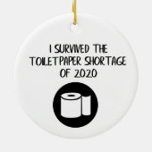 2020 Ich überlebte Papierkorb für Toiletten Keramik Ornament (Hinten)