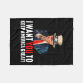 2020 - Ich Wollte Ihnen, Amerika groß Behalten - O Fleecedecke (Vorderseite (Horizontal))