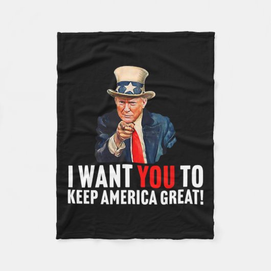 2020 - Ich Wollte Ihnen, Amerika groß Behalten - O Fleecedecke (Vorderseite)