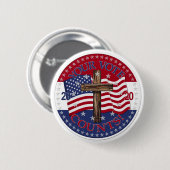 2020 Ihre Stimme zählt Cross und American Flag Button (Vorne & Hinten)