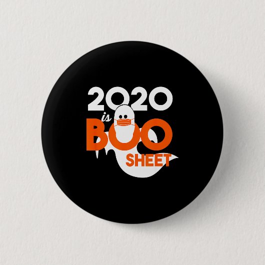 2020 ist Boo-Blatt-Geist-Halloween  Button (Vorderseite)