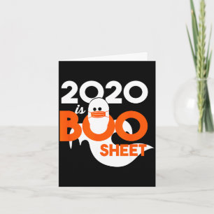 2020 ist Boo-Blatt-Geister-Halloween Karte