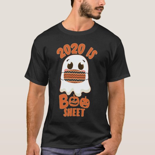 2020 ist Boo Sheet Funny Ghost in Maske Halloween T-Shirt (Vorderseite)