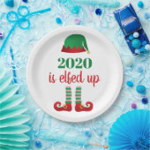 2020 ist das sonnige Weihnachts-Quarantäne-Sprichw Pappteller (Party)