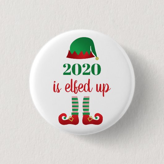 2020 ist das Weihnachtsfest im sonnigen Sprichwort Button (Vorderseite)