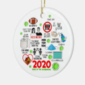 2020 Jahr der Quarantäne-Pandemie Weihnachten Keramik Ornament (Links)