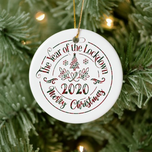 2020 Jahr der Stilllegung | Weihnachten Keramik Ornament (Baum)