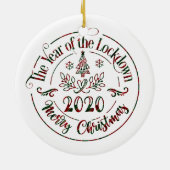 2020 Jahr der Stilllegung | Weihnachten Keramik Ornament (Hinten)