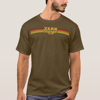 2020 Jahr Retro-Streifen Sunset T-Shirt