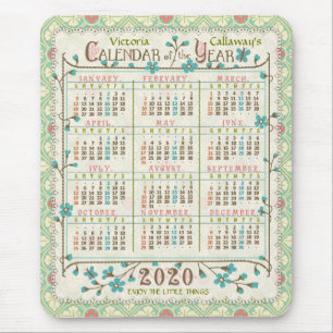 2020 Jahre Kalender Viktorianisch Jugendstil Ben Mousepad